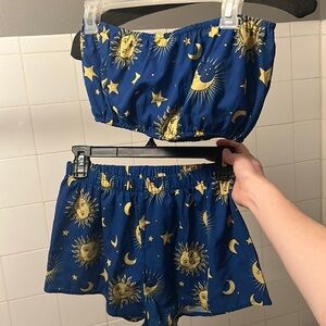 Sun and moon 2 piece set bandeau and shorts